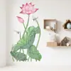 Nuevas pegatinas de pared LD94006 con diseño de libélula de loto y viento fresco, autoadhesivas, para dormitorio, pasillo y decoración del hogar