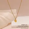 Corrente para Clavícula Versátil Elegante da Moda Feminina Nicho Acessível Luxo Colar com Pingente Banhado a Vácuo Ouro 18K da Moda para Mulheres