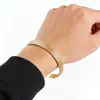 Pulsera de Acero Inoxidable Trenzada con Cable de Acero Abierta Elástica para Joyería, Electrochapada al Vacío, de Venta Caliente Transfronteriza, en Stock, al por Mayor