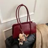Bolsa de boliche retrô de grande capacidade para mulheres, nova coleção outono/inverno 2026, bolsa de ombro Melard para o dia a dia, bolsa tote pequena