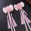 Acessórios de Cabelo Infantil Laço Fofo Adorno da Dinastia Han Presilha Grande Vermelha Presilha para Menina Estilo Feminino Flor de Cabelo