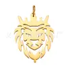 Comercio Exterior Estilo Punk Minimalista Colgante Hueco Animal Cabeza de León Acero Inoxidable Accesorios para Joyería DIY Etiqueta para Hombres