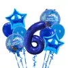 Nuevos globos de decoración para fiesta de cumpleaños con temática oceánica, conchas, caracolas, cangrejos, ballenas, globos decorativos de papel de aluminio para ventas transfronterizas