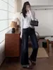 Jeans de Bolsillo Microbota Levanta Glúteos para Mujer Otoño 2026 Nuevos de Cintura Alta Adelgazantes Favorecedores para Bajitas Retro de Campana