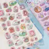 Adesivos decorativos tridimensionais em espuma com relevo de cristal de coelho, pequenos e frescos, com tema de desenho animado infantil YTES, para crianças.