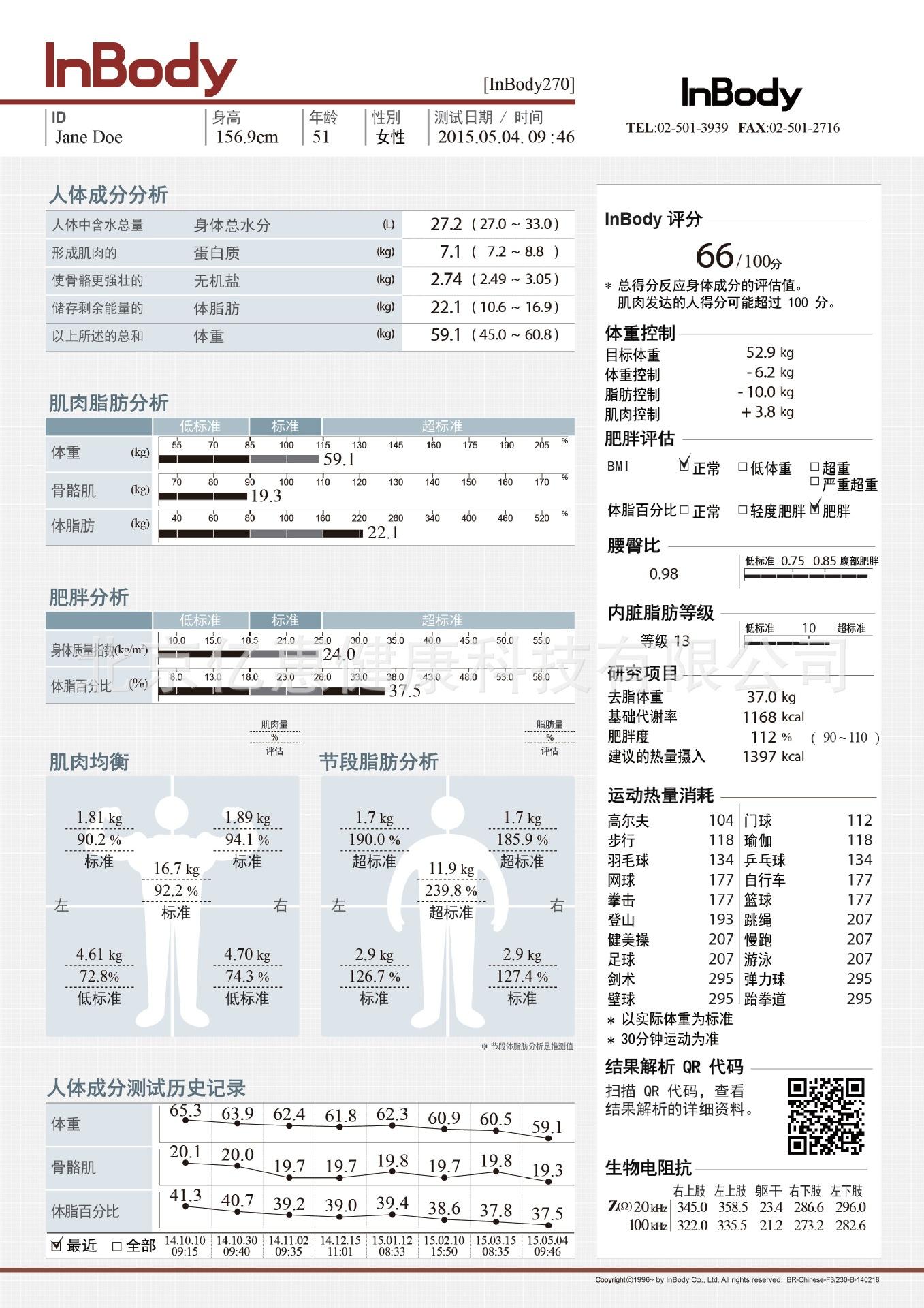 inbody270 报告
