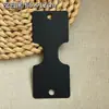 Tarjeta de Presentación Negra de Alta Gama para Aretes Logo Personalizado en Blanco Tarjeta Gruesa para Empaque de Aretes Venta al por Mayor Tarjeta Trasera con Agujero para Colgar