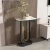 Suporte de Flores de Luxo Leve Italiano Suporte de Flores de Chão Nórdico em Laje de Rocha Rack de Armazenamento Suporte de Vasos de Flores Simples de Ferro Forjado de Alta Qualidade