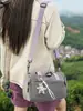 Bolsa Boston Plaid Color Block Simples de Nicho 2026 Nova Leve Casual Simples de Ombro Transversal