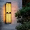 Lámpara de Pared Impermeable para Exteriores Acero Inoxidable Imitación Mármol Lámpara de Pared para Exteriores Nuevo Estilo Chino Cuadrada Hotel Iluminación de Paisaje Lámpara de Pared