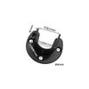 Base de Flange Aberta Espessa de Aço Inoxidável para Mão Esquerda para Barra de Roupa, Base Redonda de Tubo para Armário, Ferragem de Base para Barra de Roupa para Guarda-Roupa