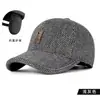 Sombrero para hombres de mediana edad y ancianos, gorra de béisbol con protección para las orejas para invierno, estilo nuevo, para padre mayor, abuelo, cálido, con felpa, gorra de pico de pato