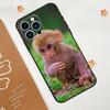 Funda para teléfono de naturaleza de monito limpio y lindo para iPhone15