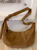 Bolsa de Bolinho Coreana de Nicho Retrô de Grande Capacidade para Mulheres Nova 2025 Bolsa Retrô de Ombro Único para Axila Bolsa Casual para o Dia a Dia