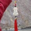 Colgante para coche de imitación de jade blanco Guanyin Bodhisattva, adorno para espejo retrovisor de seguridad, colgante para coche, suministro de tienda de 2 yuanes