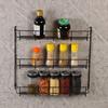 Estante de condimentos de tres capas para cocina, personalizado, de hierro, para botellas de condimentos, con clavos perforados, venta al por mayor