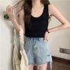 Nueva Camisola de Verano Hueca Estilo Francés para Mujer, Camisola Holgada y Elegante Tallas Grandes para Figuras Curvilíneas, Top que Disimula el Vientre