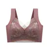 Sujetador de encaje del sudeste asiático transfronterizo con copa fija fina, espalda descubierta en forma de U para mujer, talla grande, push-up de seda helada, sujetador bonito para la espalda