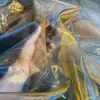 Noche Púrpura Azul Noche Soñador Gradiente Líquido Acuoso Tejido de Organza Estilo Nacional Malla Vestido Hanfu Tejido de Diseñador
