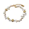 Pulsera de perlas barrocas de agua dulce en forma de pétalo para mujer, pulsera de cuentas de nicho de lujo ligero con un toque de alta gama, venta al por mayor