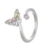 Anillo de flor de circón de doble capa japonés y coreano, diseño de nicho INS femenino, anillo de dedo índice incrustado de diamantes de lujo ligero, ajustable