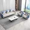 Sofá de recepción de negocios de alta gama y mesa de café, sofá para oficina de negocios, sofá de tres plazas para recepción de apartamento pequeño