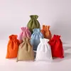 Bolsa de lino transpirable para colgar al por mayor, bolsa de carbón de bambú, bolsa de regalo para joyería, a prueba de polvo, para albóndigas de arroz