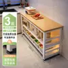 Estantes de Almacenamiento de Cocina Cuidadosamente Seleccionados, Mesa de Corte de Verduras Multifuncional de Pie, Banco de Trabajo para Preparación de Comidas, Horno de Microondas, Almacenamiento de Ollas, Gabinete Estrecho Lateral