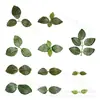 Hierba Artificial Hojas Artificiales Hojas de Plantas Verdes Artificiales Maceta Accesorios DIY Decoración de Bodas Hojas Falsas Hojas de Tres Puntas