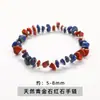 Pulsera Elástica de Ágata de Cristal Natural con Grava de Colores Forma Irregular Joyería Popular Transfronteriza Europea y Americana Venta al por Mayor