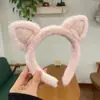 Faixa de Cabelo Lavável Feminina Fofa 2025 Nova Desenho Animado Headwear Lavar Rosto Aplicar Máscara Faixa de Cabelo Antiderrapante Pelúcia Headband