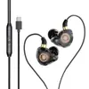 Fones de ouvido com fio de produto novo transfronteiriço, fones de ouvido esportivos intra-auriculares com controles em linha e microfone, graves potentes, fones de ouvido para celular, fornecimento direto do fabricante