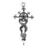 65X31mm 6.8g Plata Antigua DIY Accesorios para Joyería Hecha a Mano Colgante de Estrella de Cinco Puntas Espada