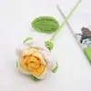 Tulipán Rosa Degradado Flores Artificiales Tejidas con Hilo Ramo Girasol Día de la Madre Día de San Valentín Flores Artificiales Crochetadas