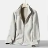 Chaqueta de Polar Transfronteriza 2024 con Polar Extra y Nueva Chaqueta Polar Polar Gruesa y Cálida para Parejas, Cuello Alto Cálido Versátil Negro