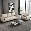 Sofá de Oficina Simple Moderno Sala de Estar Recepción Oficina Área de Descanso Doble de Tres Plazas Sofá para Apartamento Pequeño
