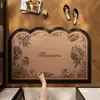 Alfombrilla de piso de tierra de diatomeas estilo europeo para entrada de baño, alfombrilla antideslizante para pies, alfombrilla de piso para baño, alfombrilla absorbente de secado rápido para inodoro