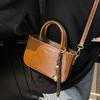 Bolsa de ombro vintage da moda, bolsa de mão para mulheres, estilo coreano, elegante, simples, casual, pequena bolsa quadrada, 2025, bolsa feminina de alto estilo