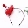Diadema de Sombrero de Cumpleaños de Malla Linda Transfronteriza Diadema Fina con Lazo Dulce y Juguetón Accesorio para el Cabello de Exterior para Niños