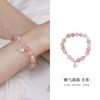 Pulsera de Plata Esterlina S925 con Flor, Ágata Carmesí, Perla de Imitación para Mujer, Joyería de Pulsera Fresca y de Alta Gama, Regalo para Novia