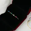 Zircônio de Quatro Cores, Muito Fino, Mini Diamante, Anel Fino, Aço Titânio Banhado a Ouro 18K, Anel Personalizado da Moda Ins para Mulheres