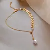 Collar Cadena Clavícula Colgante Perla de Trigo para Mujer Japonés y Coreano Ciber Popular Corto ins Moda Joyería para el Cuello choker Collar