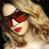 Gafas de sol retro de montura grande coloridas transfronterizas personalidad tendencia europea y americana procesamiento personalizado de gafas de sol para mujer 2185