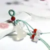 Acessórios de Pulseira e Colar com Pingente de Agata Natural e Cuia Tecidos à Mão Acessórios DIY Atacado em Estoque