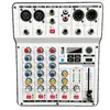 Pequeña mezcladora de audio RGB profesional de 4 canales para grabar podcasts, mezcla por computadora, uso en escenario y equipo de transmisión en vivo