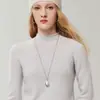 Bai Cai Rong 100% cachemira nueva colección 2026, prêt-à-porter de alta calidad, cuello semi-alto, dobladillo enrollado, estilo americano holgado y cómodo para otoño e invierno