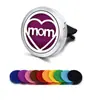 Clip de aromaterapia para coche de acero inoxidable 316L, clip para la boca de aire del coche, clip para perfume de coche, imán para perfume.