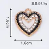 Accesorio en Forma de Corazón Colgante Creativo Punto Único de Colgante Gota de Aceite de Diamante Accesorios de Joyería de Aleación Pendientes Pulsera Collar DIY Venta al por Mayor