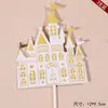 Decoraciones para Pastel del Día del Niño Adornos Topper de Cumpleaños Accesorios Inserts de Repostería de Princesa Escena de Cumpleaños de Princesa Elsa