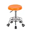 Taburete de plástico engrosado con altura ajustable y función giratoria, taburete redondo para escuela y laboratorio, taburete para estudiantes con ruedas, silla de bar de patas altas